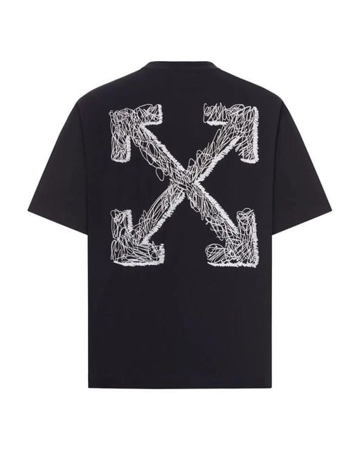Off-White c/o Virgil Abloh Scribble Arr Skate S/s Tee Black - White for men