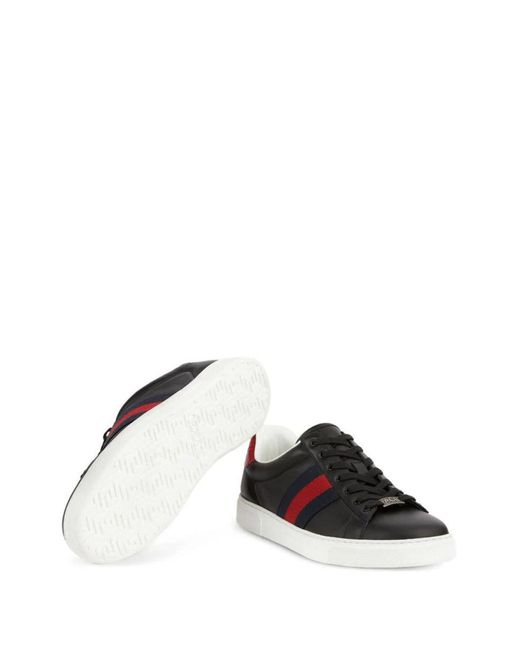 Gucci Black Leather Sneaker Shoes for men