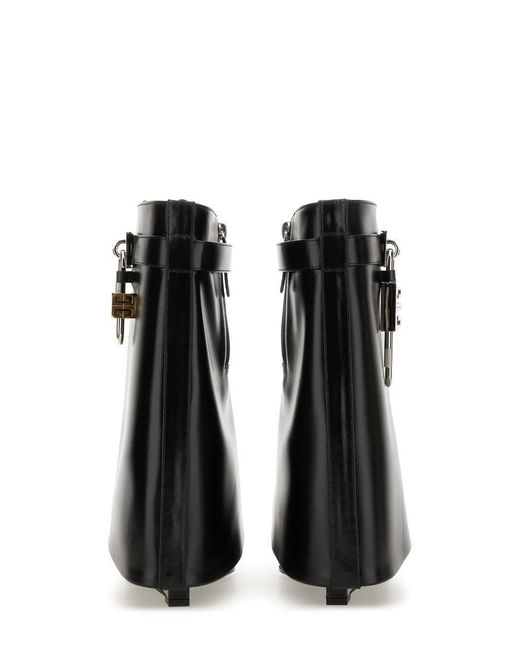 Givenchy Black Shark Lock Ankle Boots