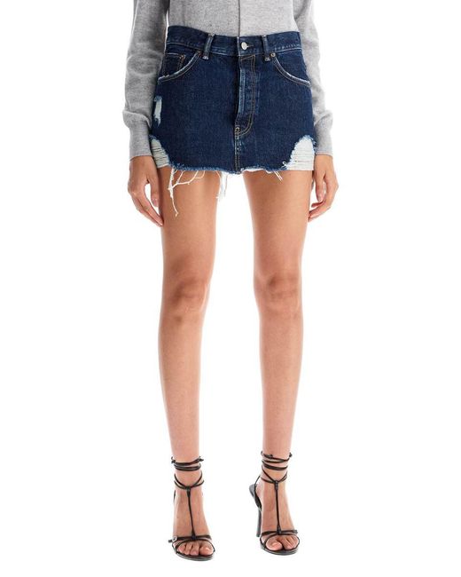 Jupe Jean Mini Justice Taille 14 Pour Fille - Style Destroyed Look - Occasion En Très Bon état