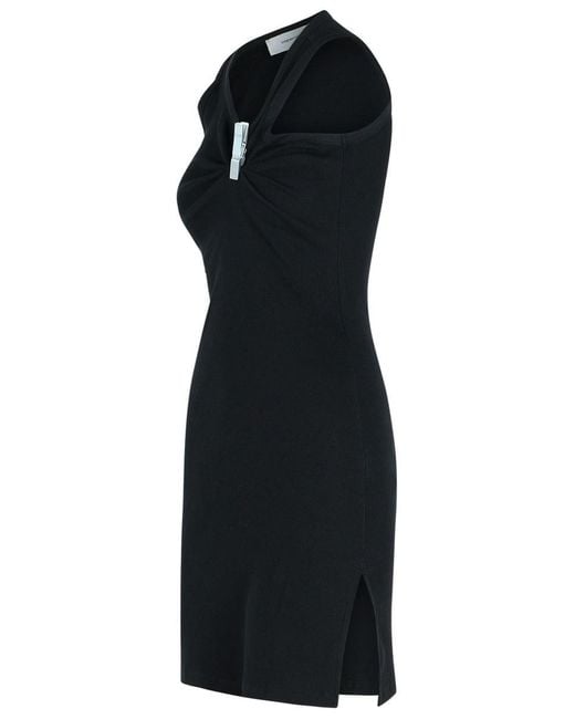 Coperni Black Clip' Cotton Dress