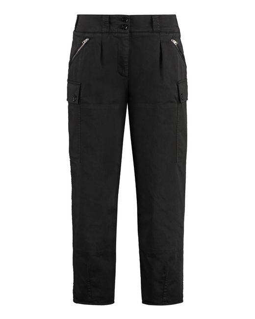 Tom Ford Black Stretch Cotton Cargo Trousers