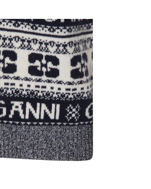 Ganni Black Wool Knitwear