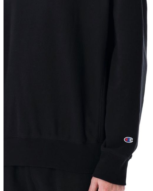 Champion Black Relaxed-Fit Reverse Weave Sweatshirt for men