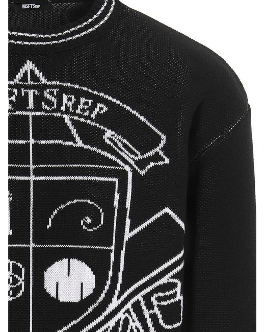 Msftsrep Black Jacquard Logo Sweater for men