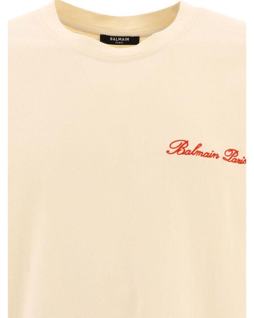 Balmain Natural Paris Iconic Western T-Shirt for men