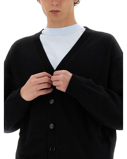 KENZO Black Cardigan With Embroidered Tiger Academy for men