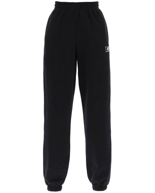 ROTATE BIRGER CHRISTENSEN Black Joggers With Logo Embroidery