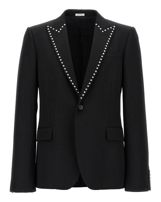 Alexander McQueen Black Mcqueen 'Barathea' Blazer for men