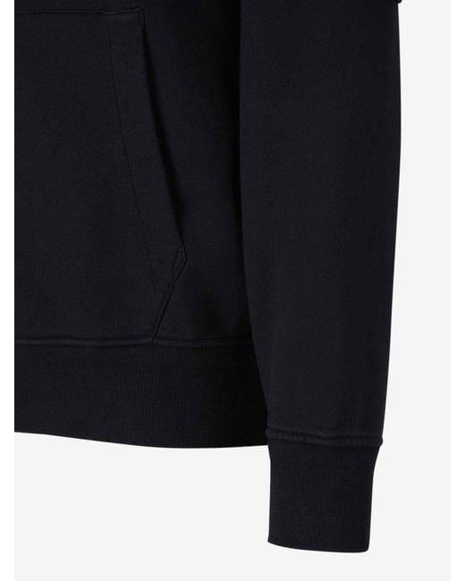 C P Company Blue Cotton Hooded Sweatshirt for men