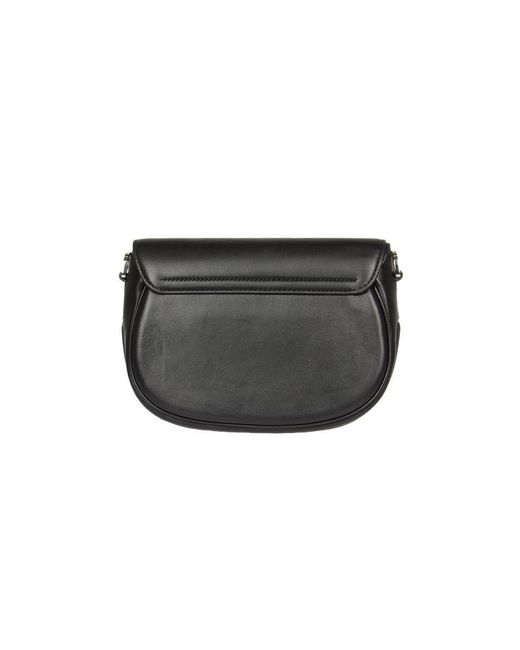 The J Marc Saddle Leather Crossbody Bag in Black - Marc Jacobs