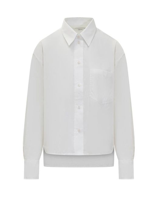 Victoria Beckham White Cropped Shirt