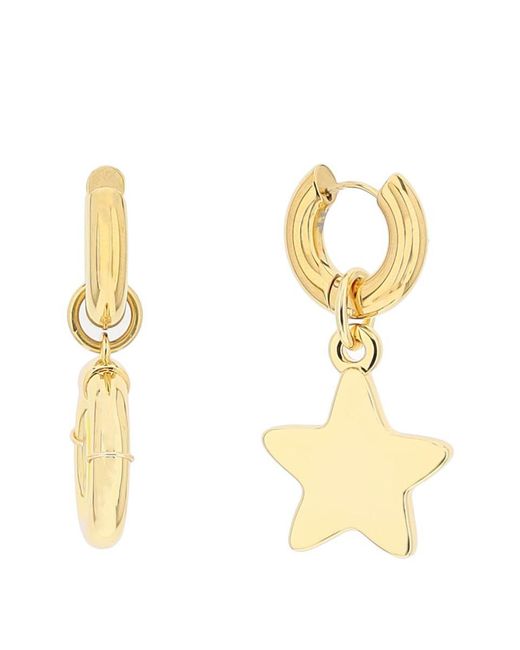 Timeless Pearly Metallic Earrings With Charms