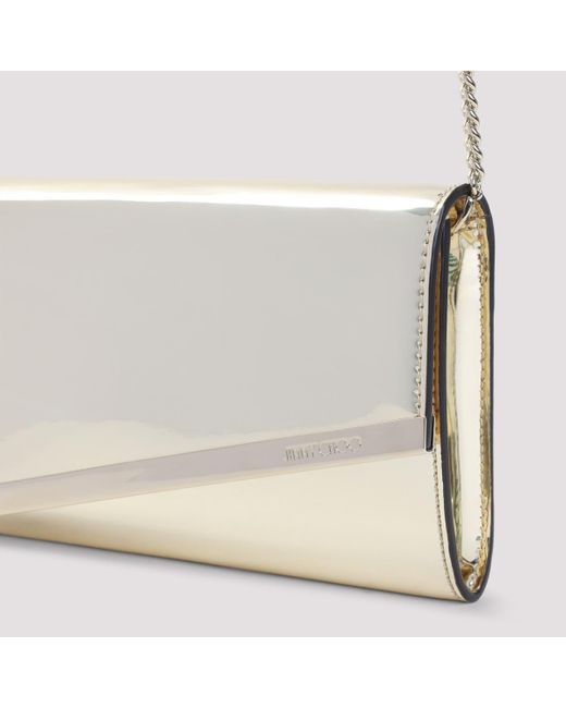 JIMMY CHOO EMMIE.MIF バッグ Silver Fine Glitter Leather Clutch Bag | Emmie | Pre Fall 18