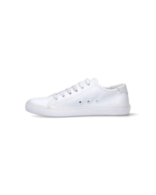 Saint Laurent White 'malibu' Low Top Sneakers for men