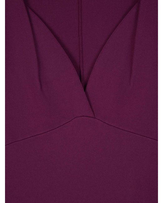 Roland Mouret Purple Knit Midi Dress
