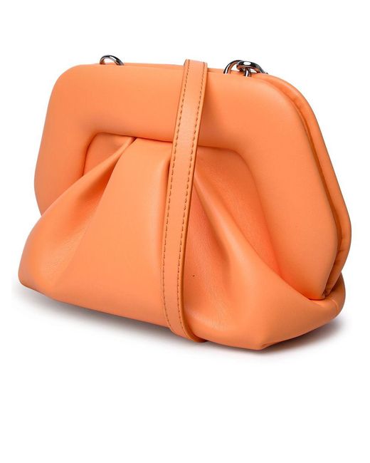 THEMOIRÈ Orange Gea Vegan Leather Clutch Bag
