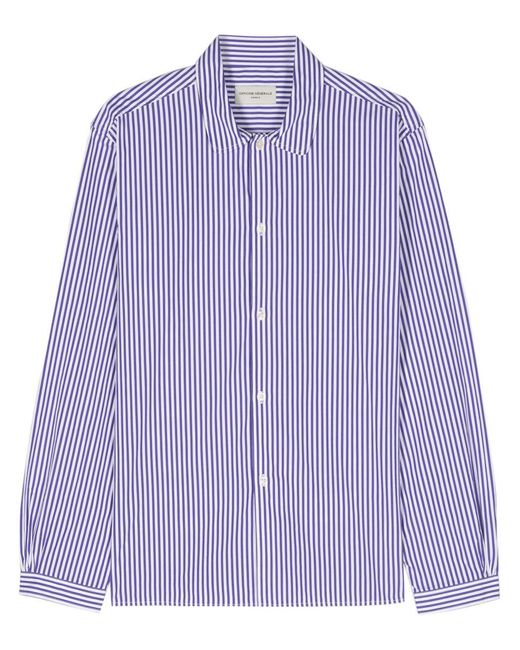 Officine Generale Purple Eloan Cotton Stripe for men