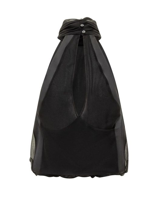 Pinko Black Florentina Organza Top