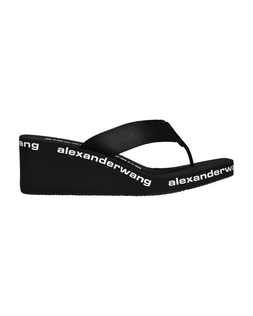 Alexander Wang Black Aw Wedge 70 Sandals