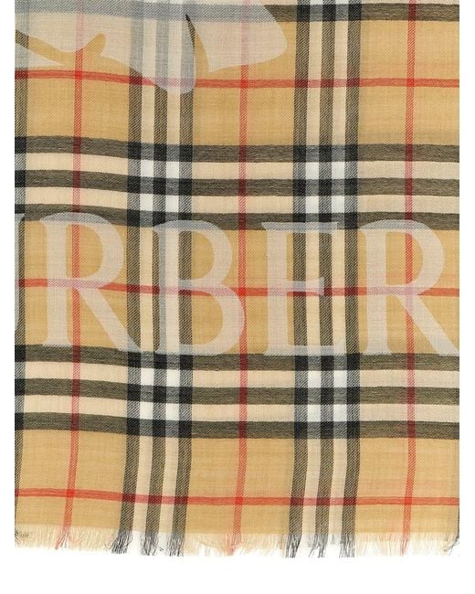 Burberry Metallic 'Equestrian Knight Design' Scarf