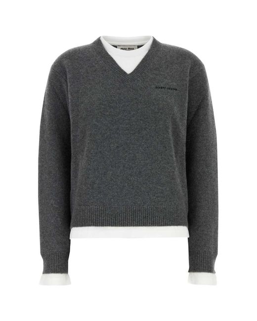 Miu Miu Black Knitwear
