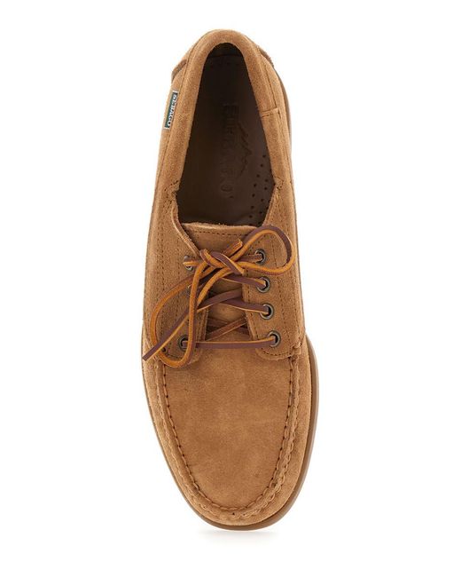 Sebago Brown Askook Suede Fondo Gomma for men