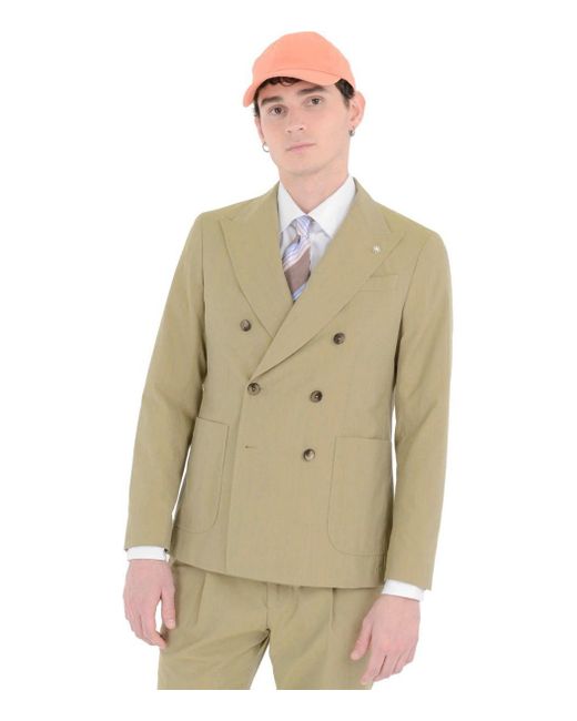 Manuel Ritz Natural Double-Breasted Suit for men