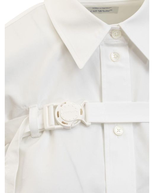 Off-White c/o Virgil Abloh White Poplin Buckle Shirt