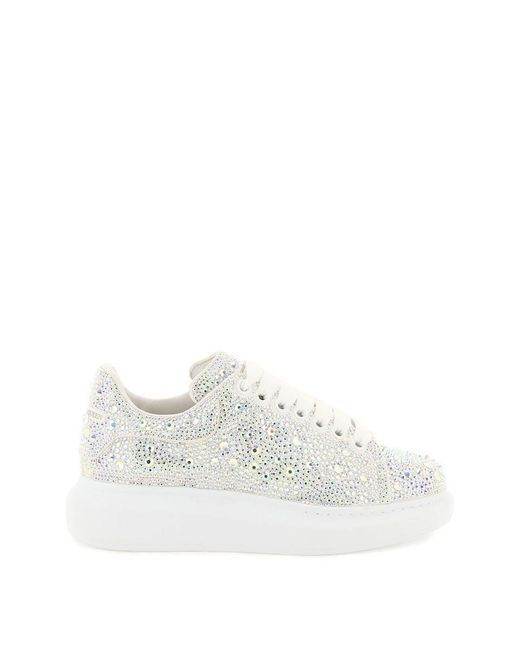Alexander McQueen Rhinestones Oversize Sneakers in White Lyst