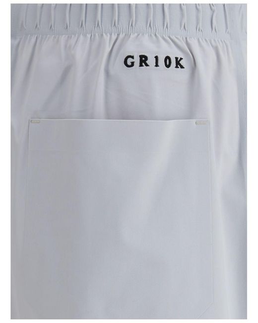 GR10K White Bermuda Shorts for men