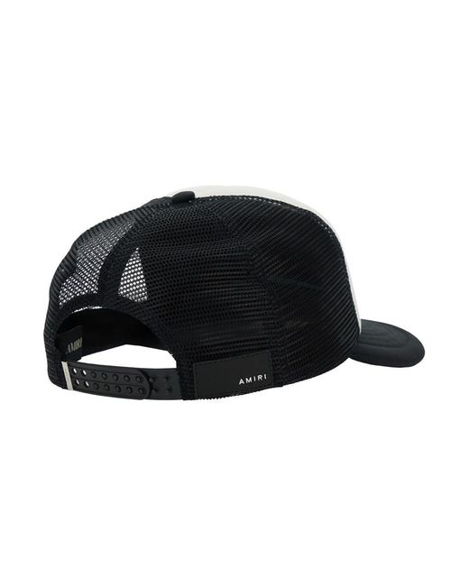 Amiri Black Baseball Cap With Logo Lettering On The Front And Mehs Panels for men