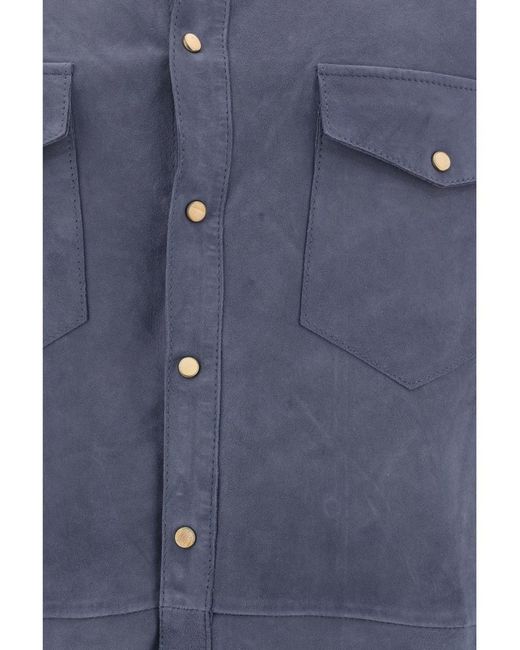 D'Amico Blue Shirts for men