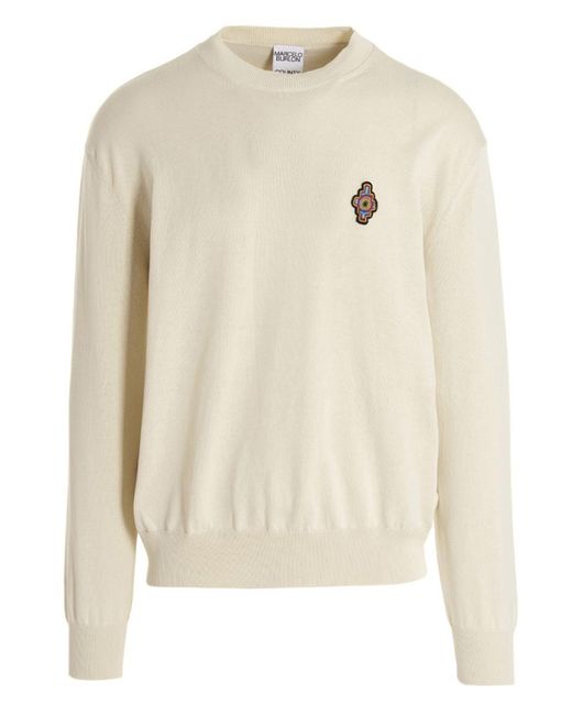 Marcelo Burlon White 'Sunset Cross’ Sweater for men