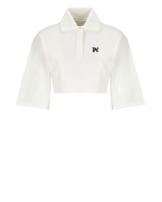 Palm Angels White T-Shirts And Polos