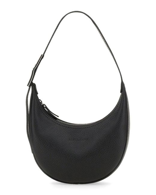 Longchamp Black "roseau Essential Small" Bag
