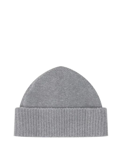 AMI Gray Ami Alexandre Mattiussi Beanie Hat for men