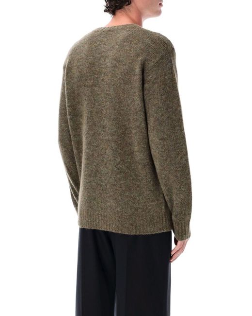 A.P.C. Brown Lucas Alpaca Blend Crew Neck Sweater for men