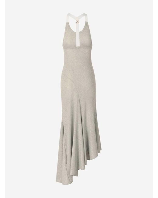 Off-White c/o Virgil Abloh White Lurex Maxi Dress