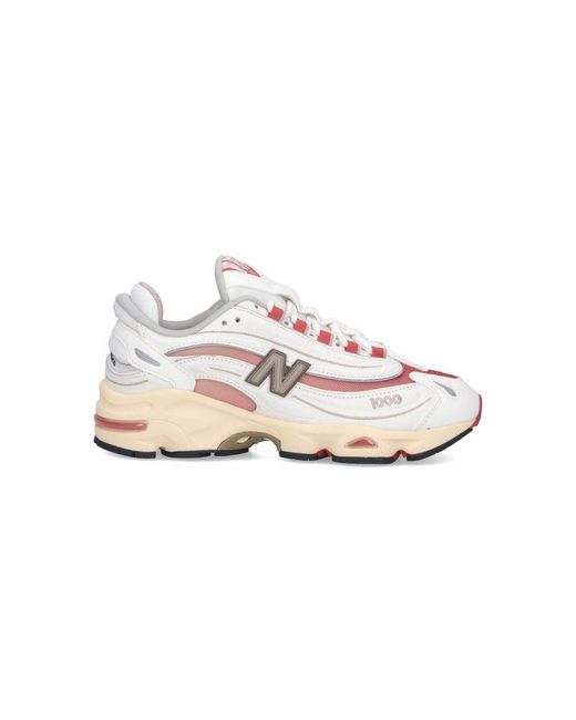 New Balance White "1000" Sneakers