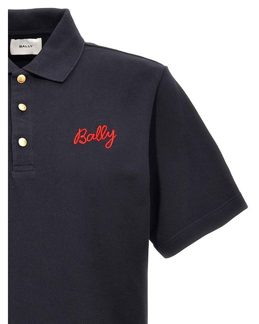Bally Blue Polo With Logo for men