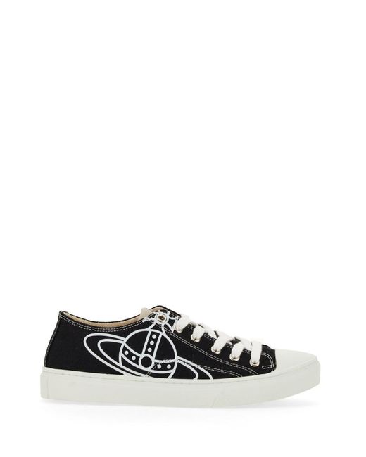 Vivienne Westwood White Low Sneaker With Orb Logo