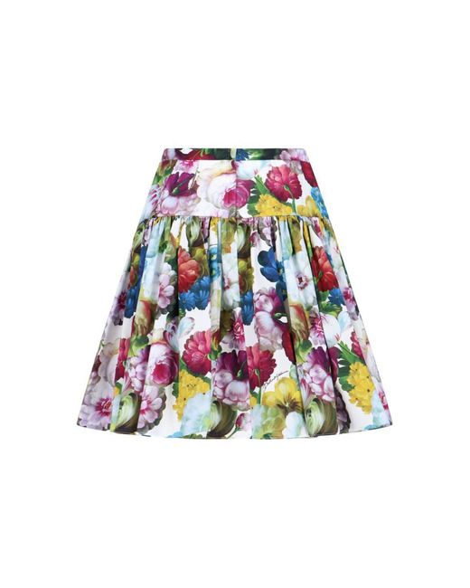 Dolce & Gabbana White Mini Pleated Skirt