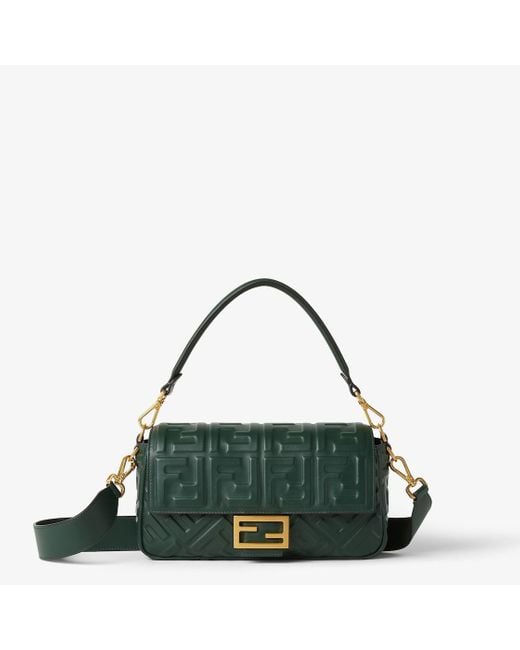 Fendi Green "Baguette" Crossbody Bag