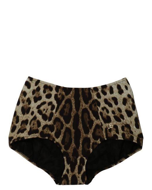 Dolce & Gabbana Black Animal Print Briefs