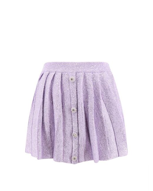 Self-Portrait Purple Skirt