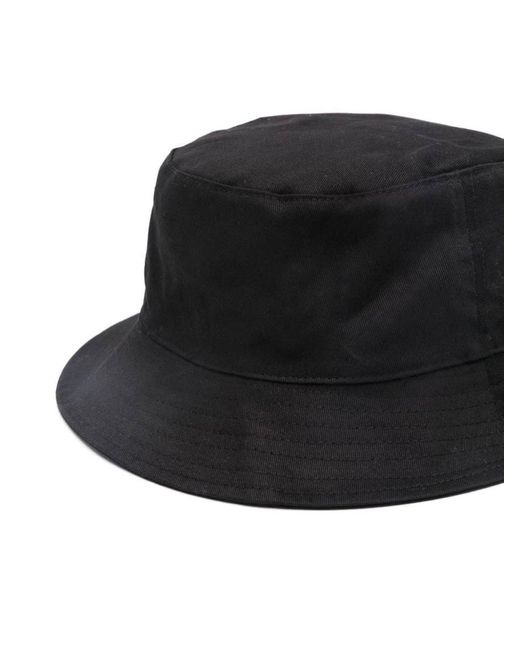 KENZO Black Bucket Hat With Embroidery for men