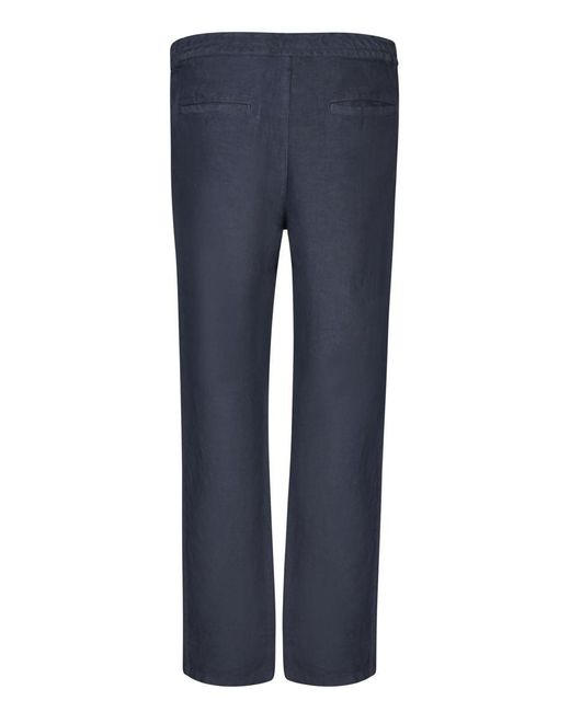 120% Lino Blue Trousers for men