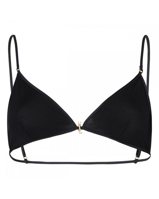 Cass Triangle Saint Laurent Cassandre Triangle Bar in Black | Lyst
