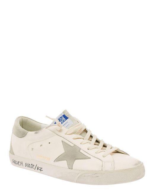 Golden Goose Deluxe Brand 'superstar' White Vintage Low Top Sneakers With Grey Heel Tab In Leather Man for men